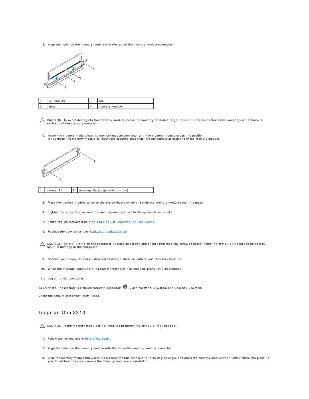 Dell IO2305-543MSL manual Inspiron One 