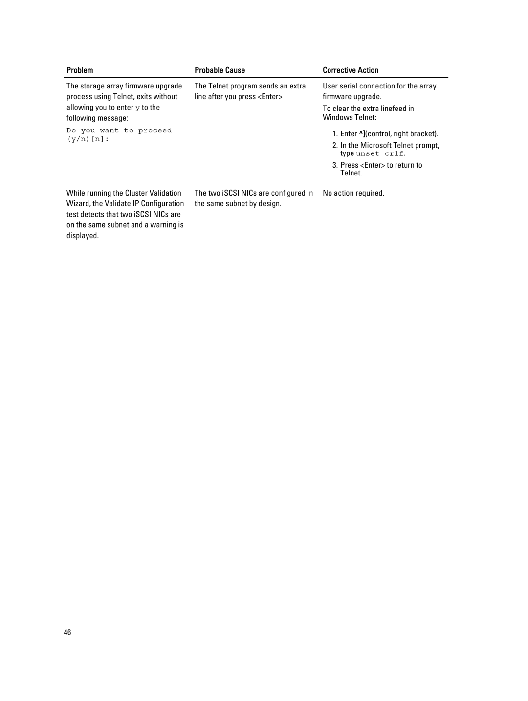 Dell ISCSI manual Do you want to proceed y/nn 