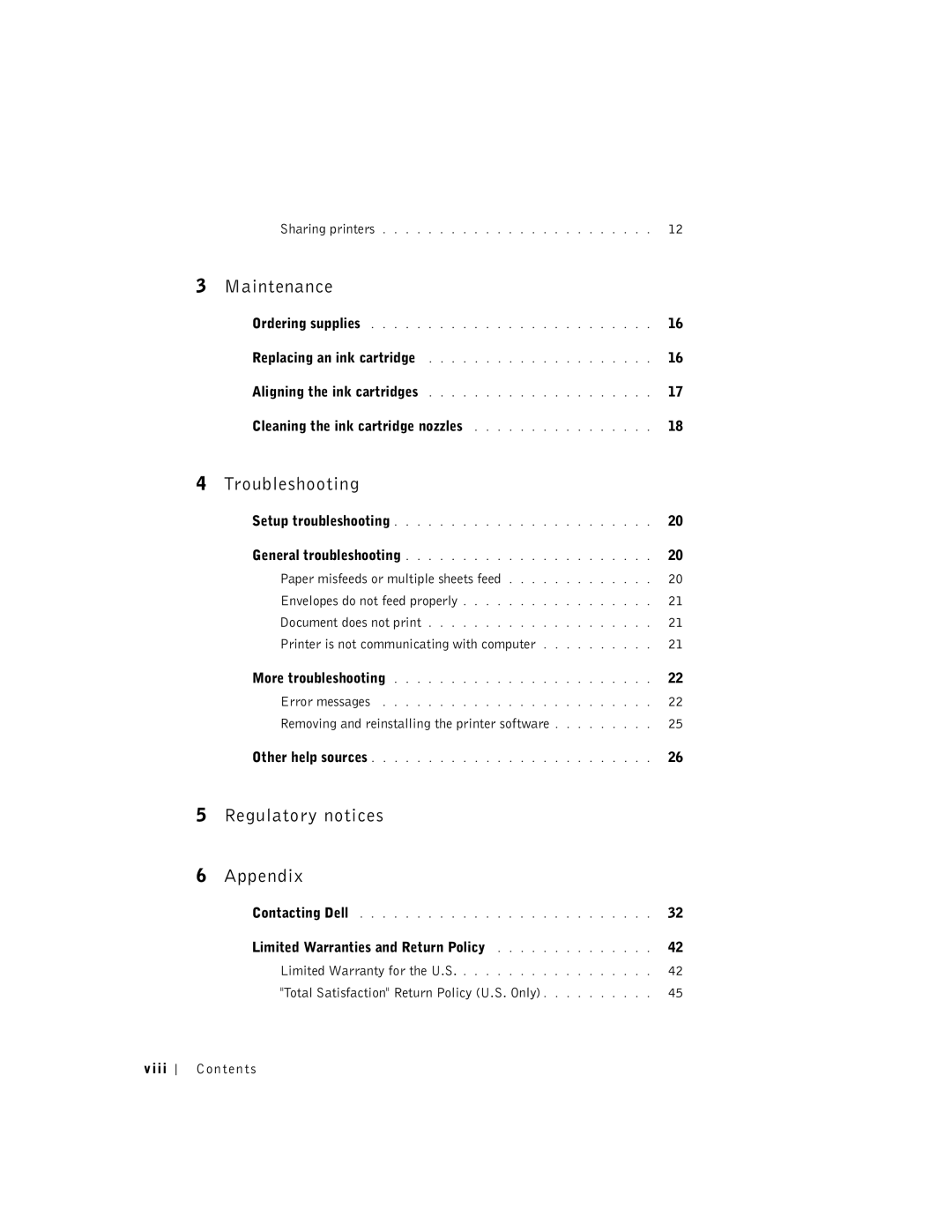 Dell J740 owner manual Maintenance 