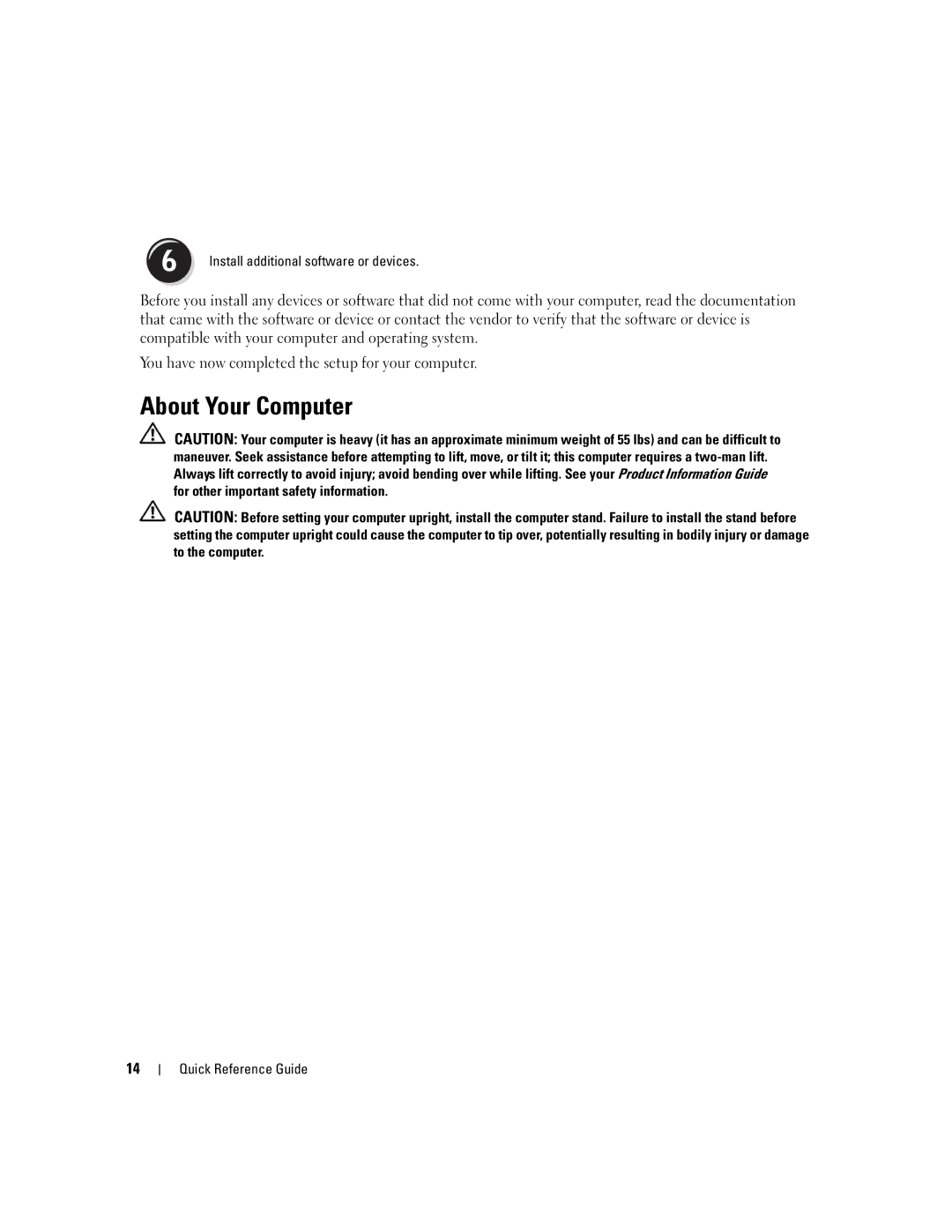 Dell JD963, DCD0 manual About Your Computer 