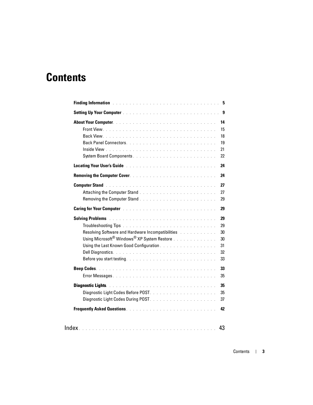 Dell JD964 manual Contents 