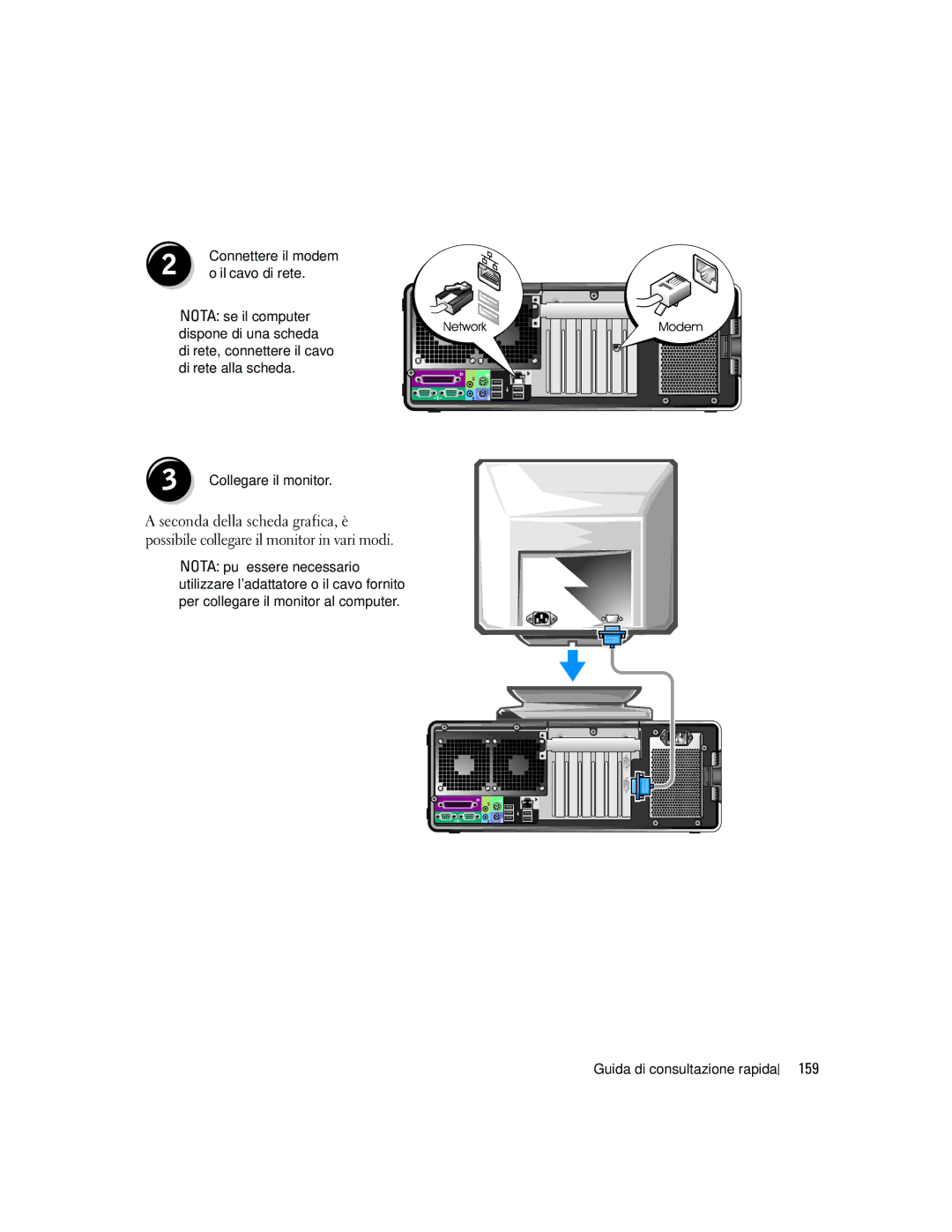 Dell JD967 manual 159, Il cavo di rete 