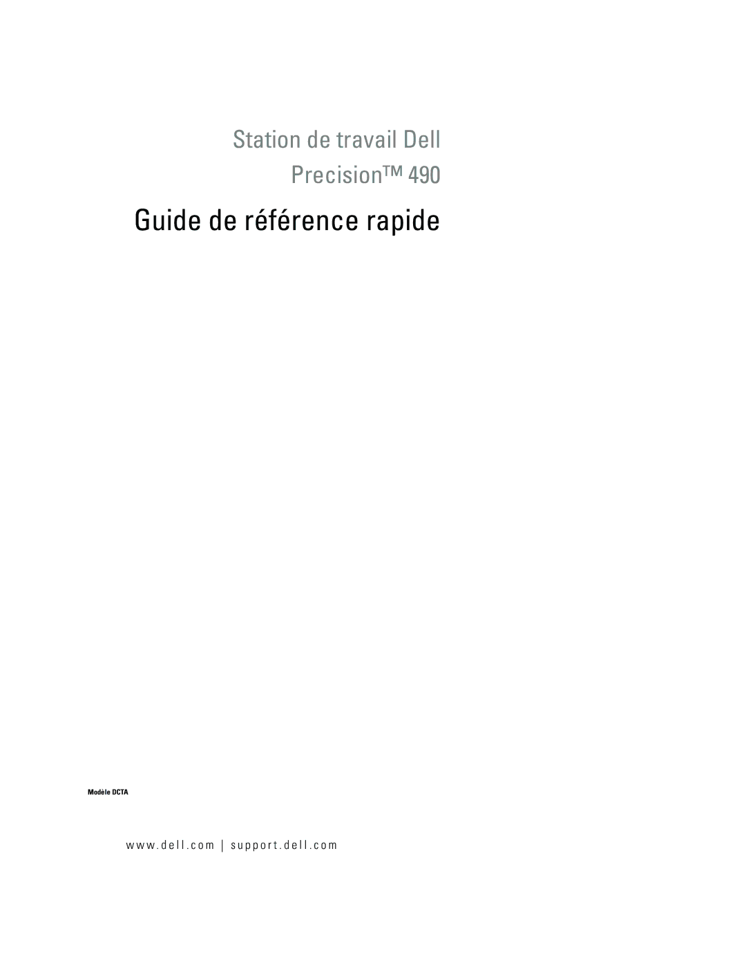 Dell JD967 manual Guide de référence rapide 