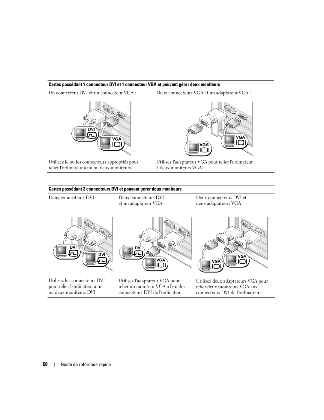 Dell JD967 manual Dvi Vga 