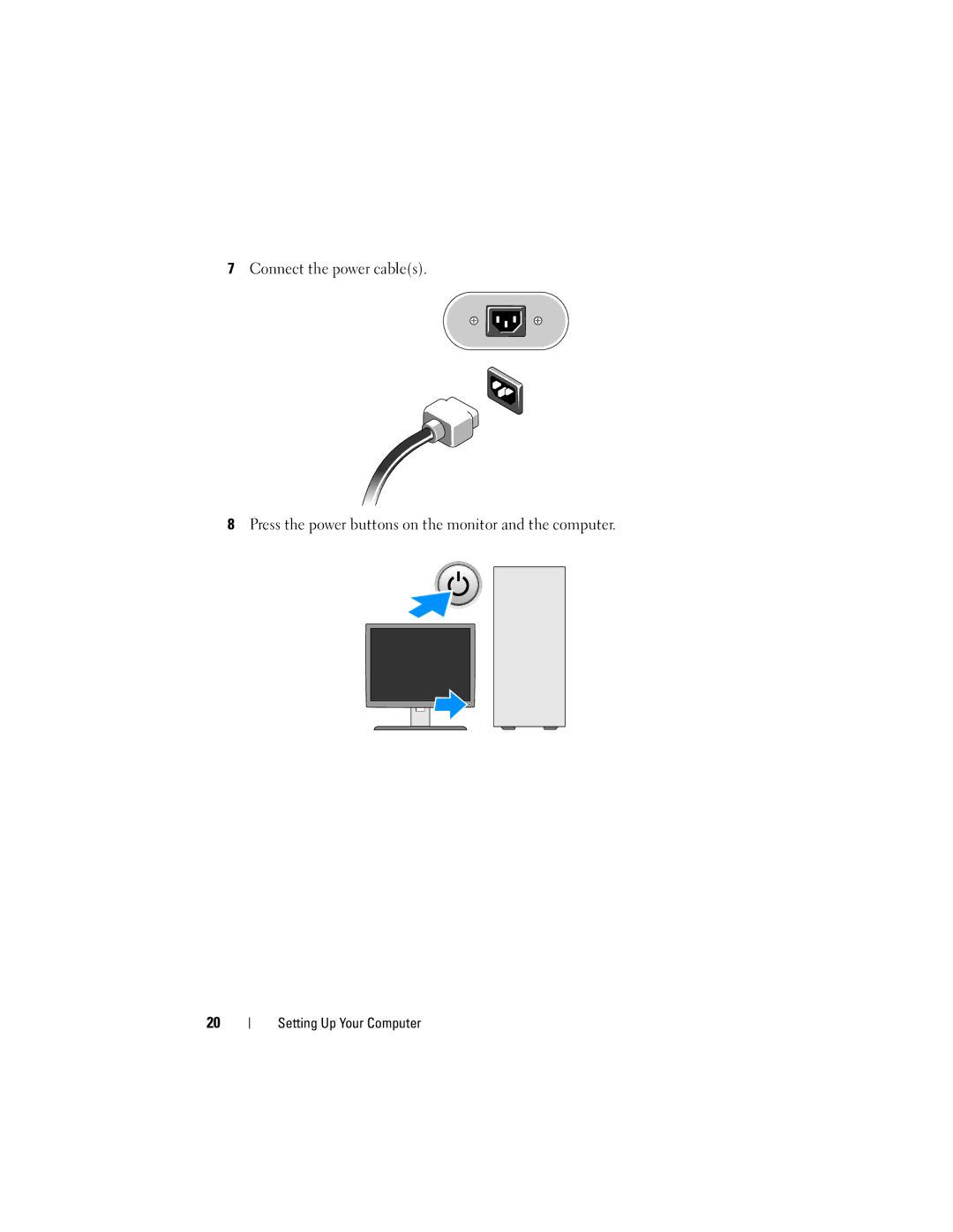 Dell K080D manual Setting Up Your Computer 