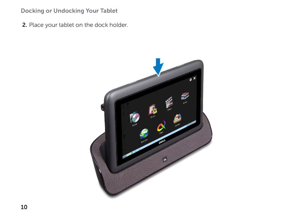 Dell K08A001 manual Docking or Undocking Your Tablet 