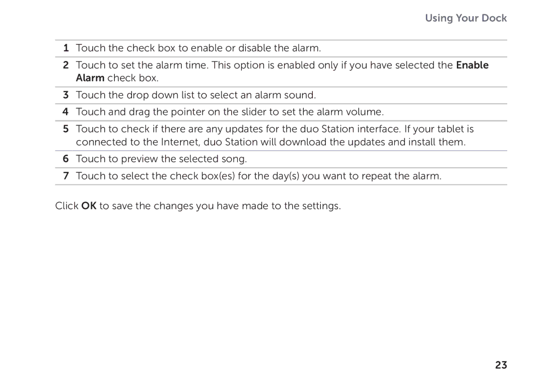 Dell K08A001 manual Using Your Dock 