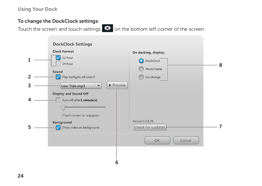 Dell K08A001 manual Using Your Dock 