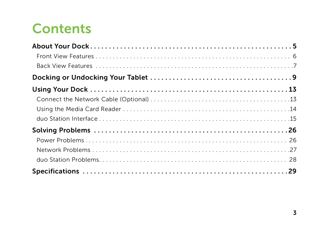 Dell K08A001 manual Contents 