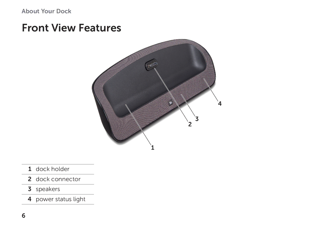 Dell K08A001 manual Front View Features 