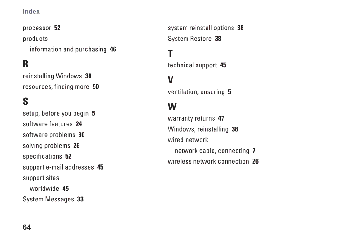 Dell K621P, 1011 setup guide Network cable, connecting 7 wireless network connection 