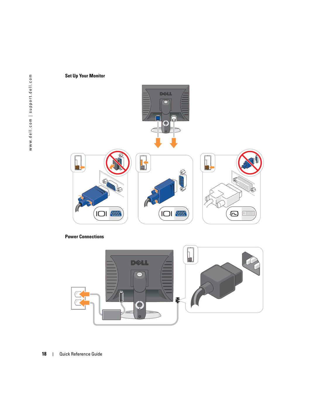 Dell K7821 manual Set Up Your Monitor Power Connections 