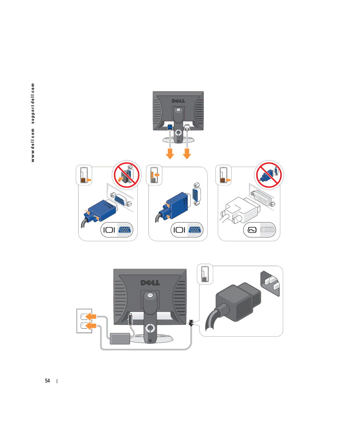 Dell K7821 manual Como instalar o monitor Conexões de energia 