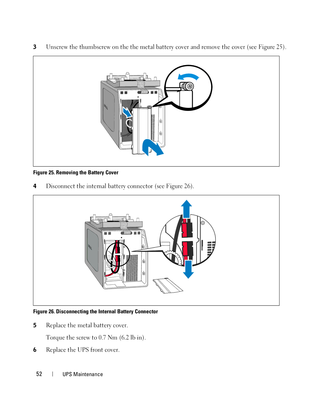 Dell J715N, K789N, K788N, K806N, 500W, H914N, H900N, H965N, J716N manual Disconnect the internal battery connector see Figure 