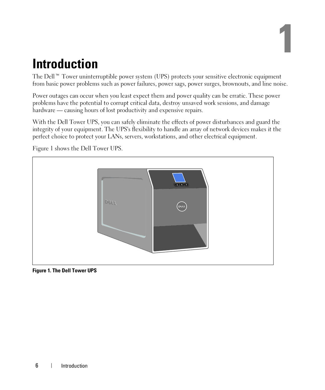 Dell H965N, K789N, K788N, K806N, 500W, H914N, H900N, J715N, J716N manual Introduction, Dell Tower UPS 