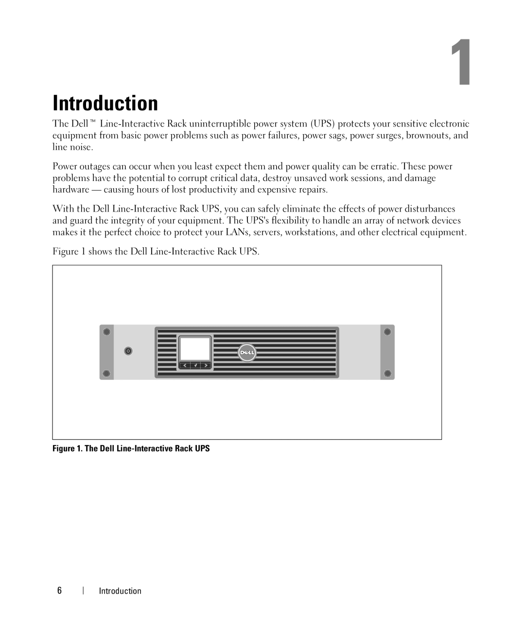 Dell J727N, K802N, K811N, K792N, J735N, 1000W, 2700W, H945N, 1920W, H928N, H919N, 2300W Introduction, Dell Line-Interactive Rack UPS 