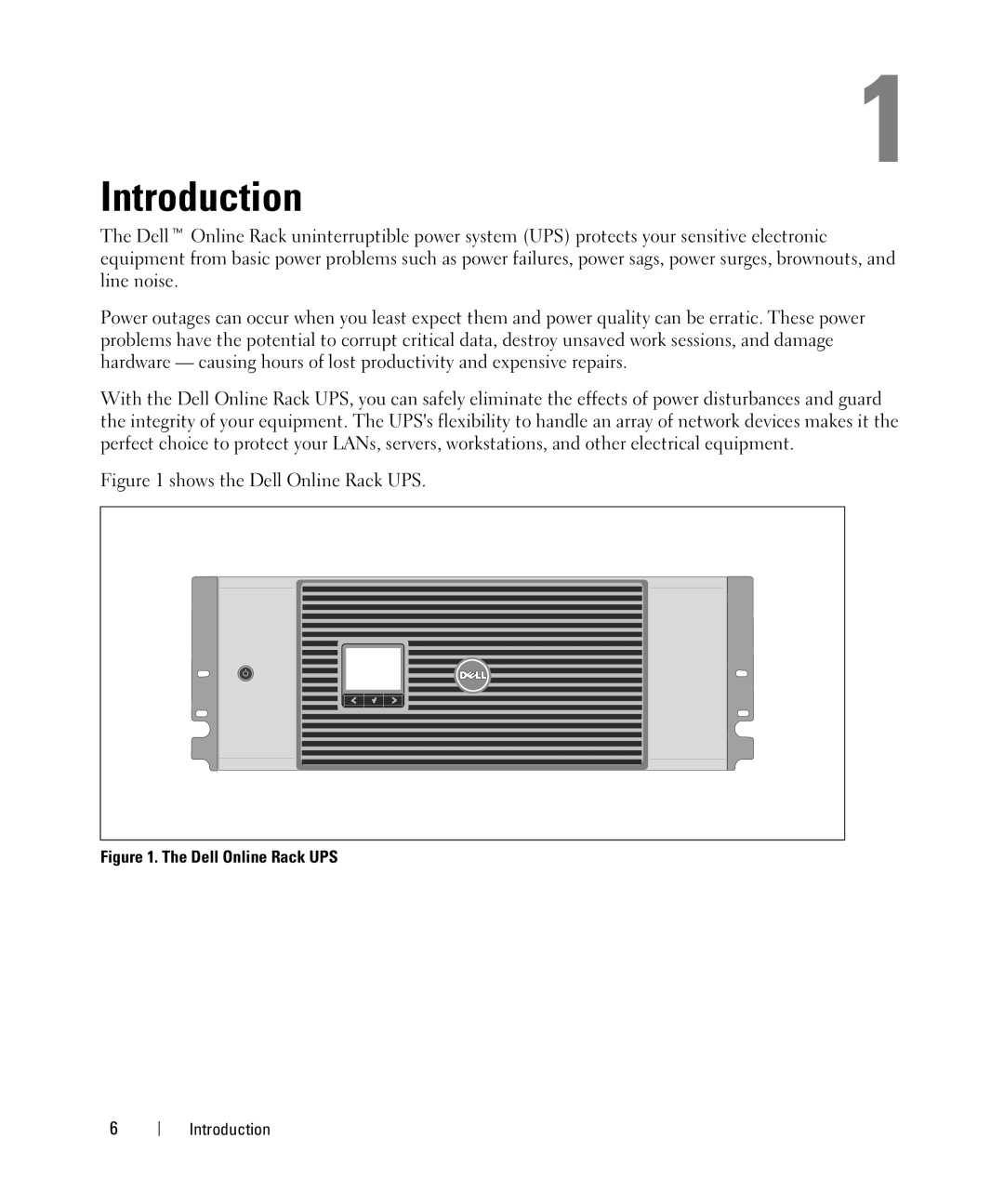 Dell H950N, K803N, J728N, H967N manual Introduction, Dell Online Rack UPS 