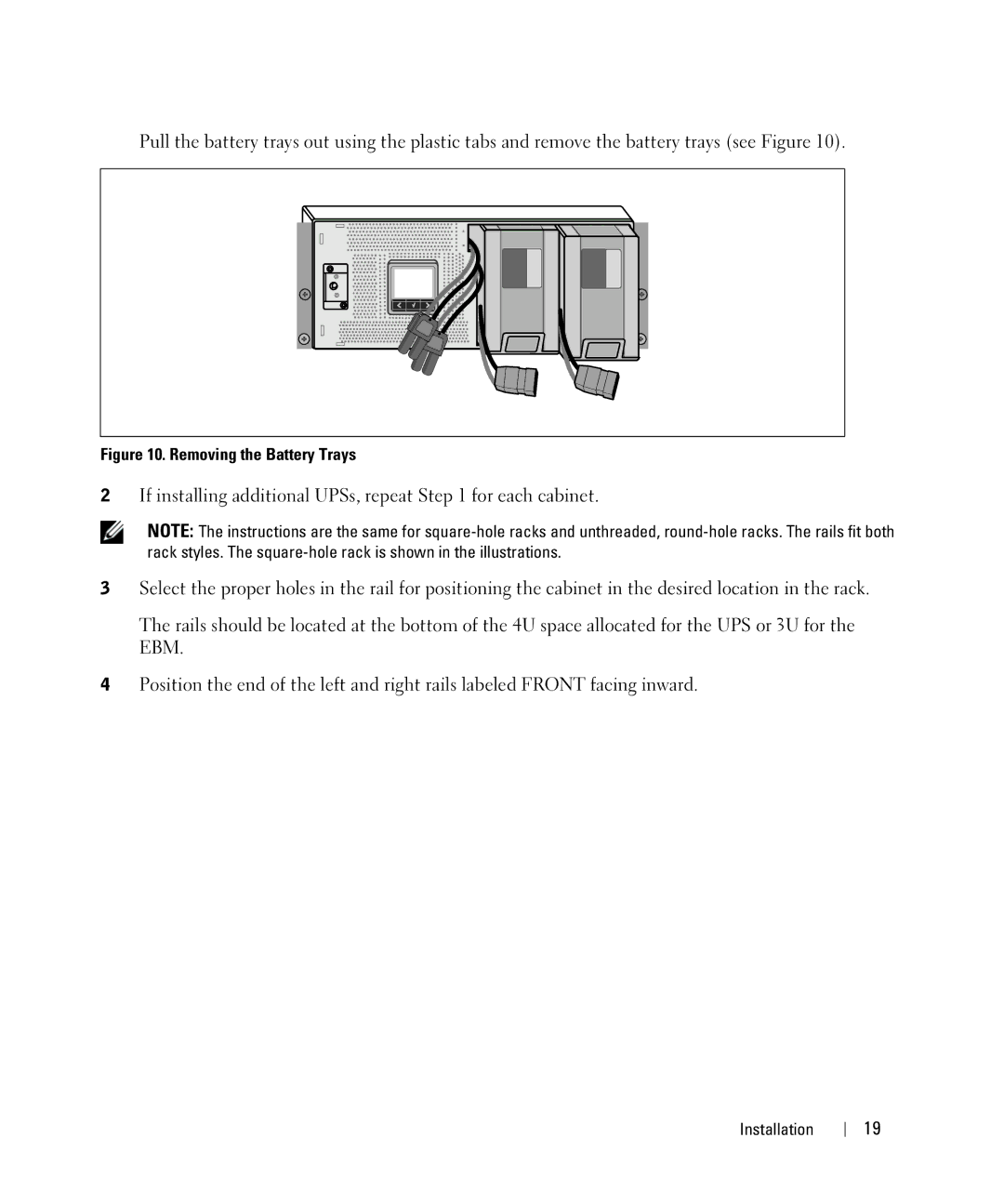 Dell H952N, K805N, J739N, K804N, 3750W, J730N, 4200W manual Removing the Battery Trays 