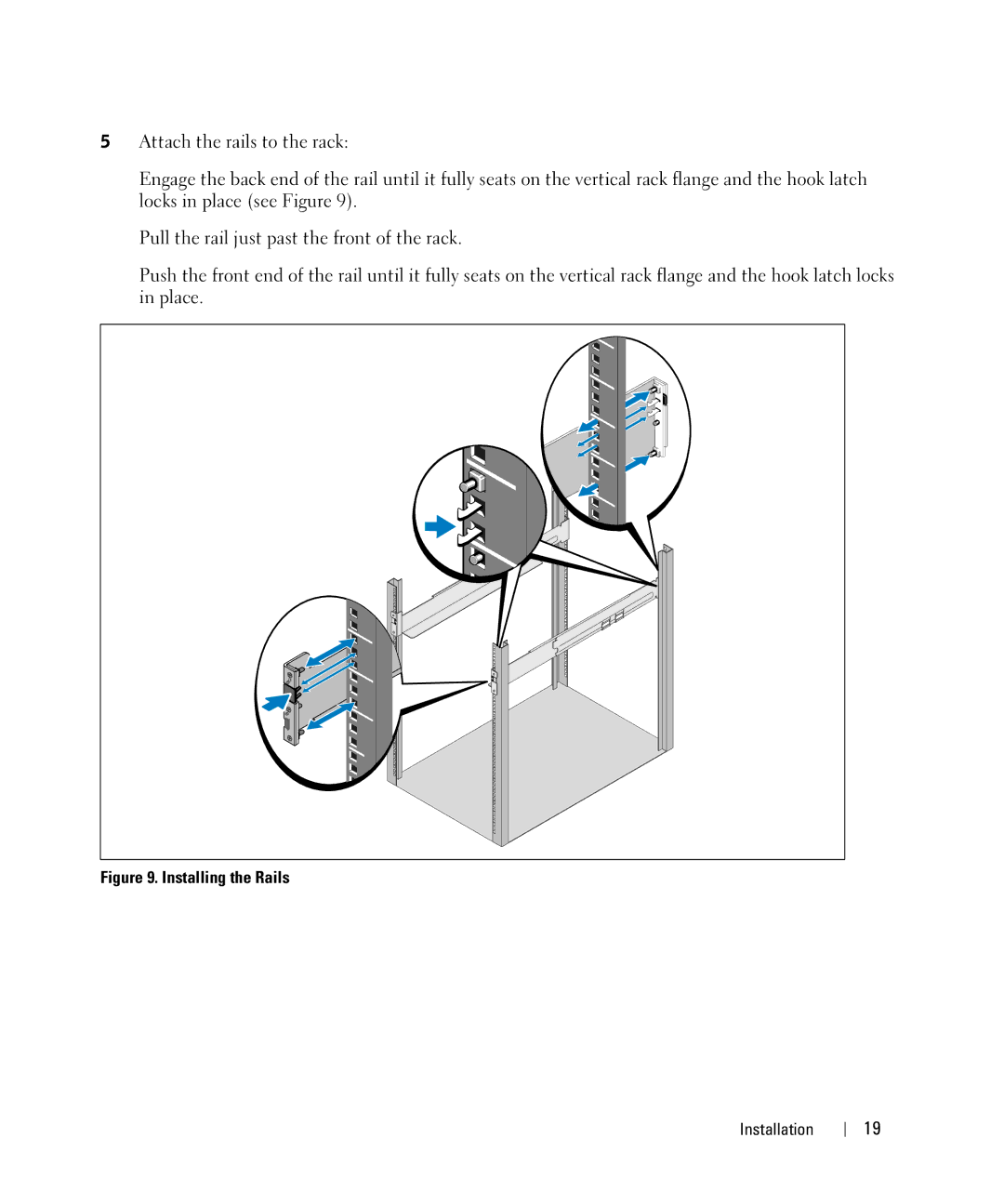 Dell 5600W, K812N, 5600R OL HV-US manual Installing the Rails 