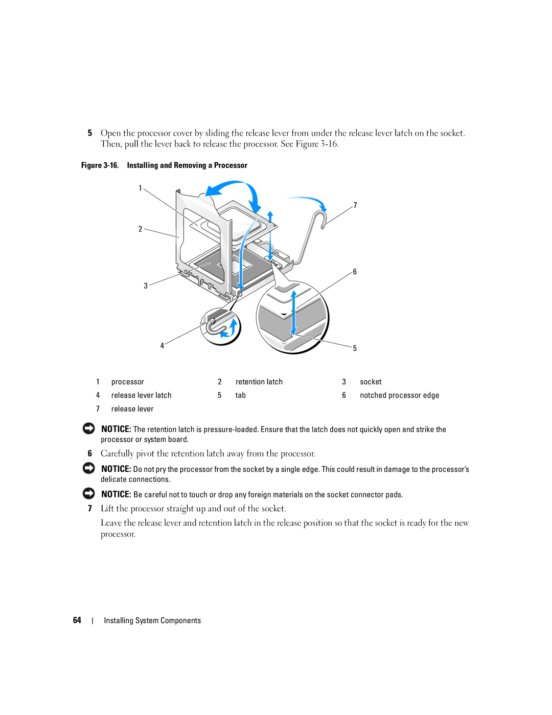 Dell KH934 owner manual Release lever 