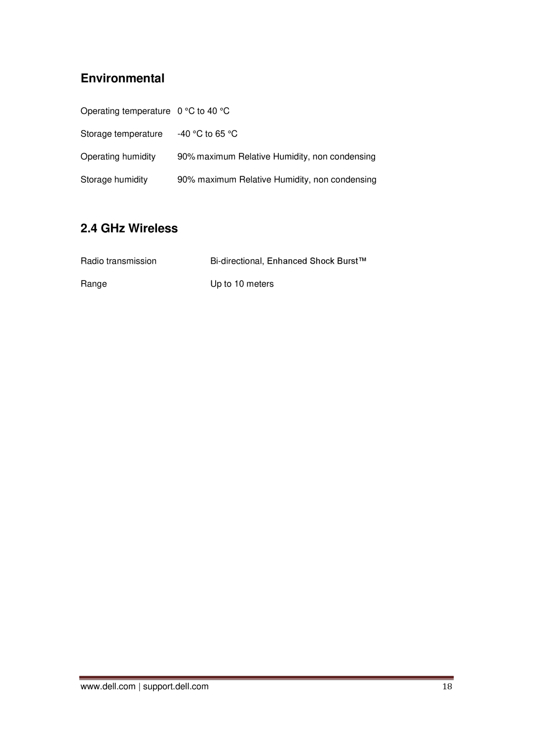 Dell KM713 owner manual Environmental 