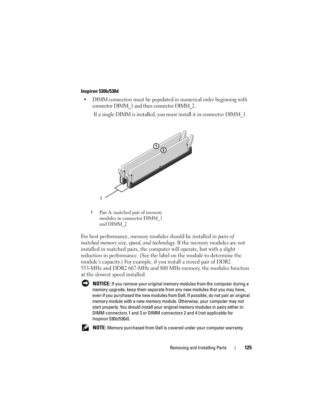 Dell 530b, KP338, 530c, 530d owner manual 125 