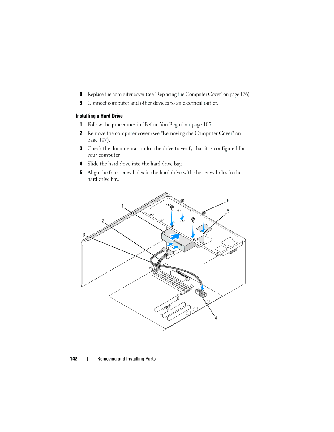 Dell 530c, KP338, 530b, 530d owner manual Removing and Installing Parts 