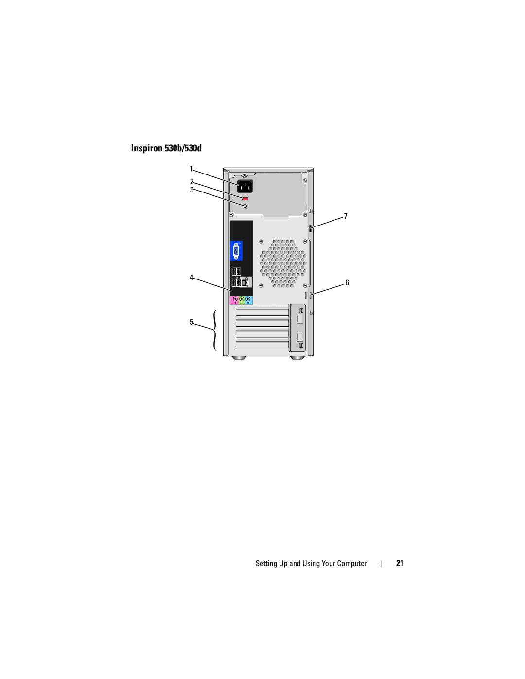 Dell KP338, 530c owner manual Inspiron 530b/530d 