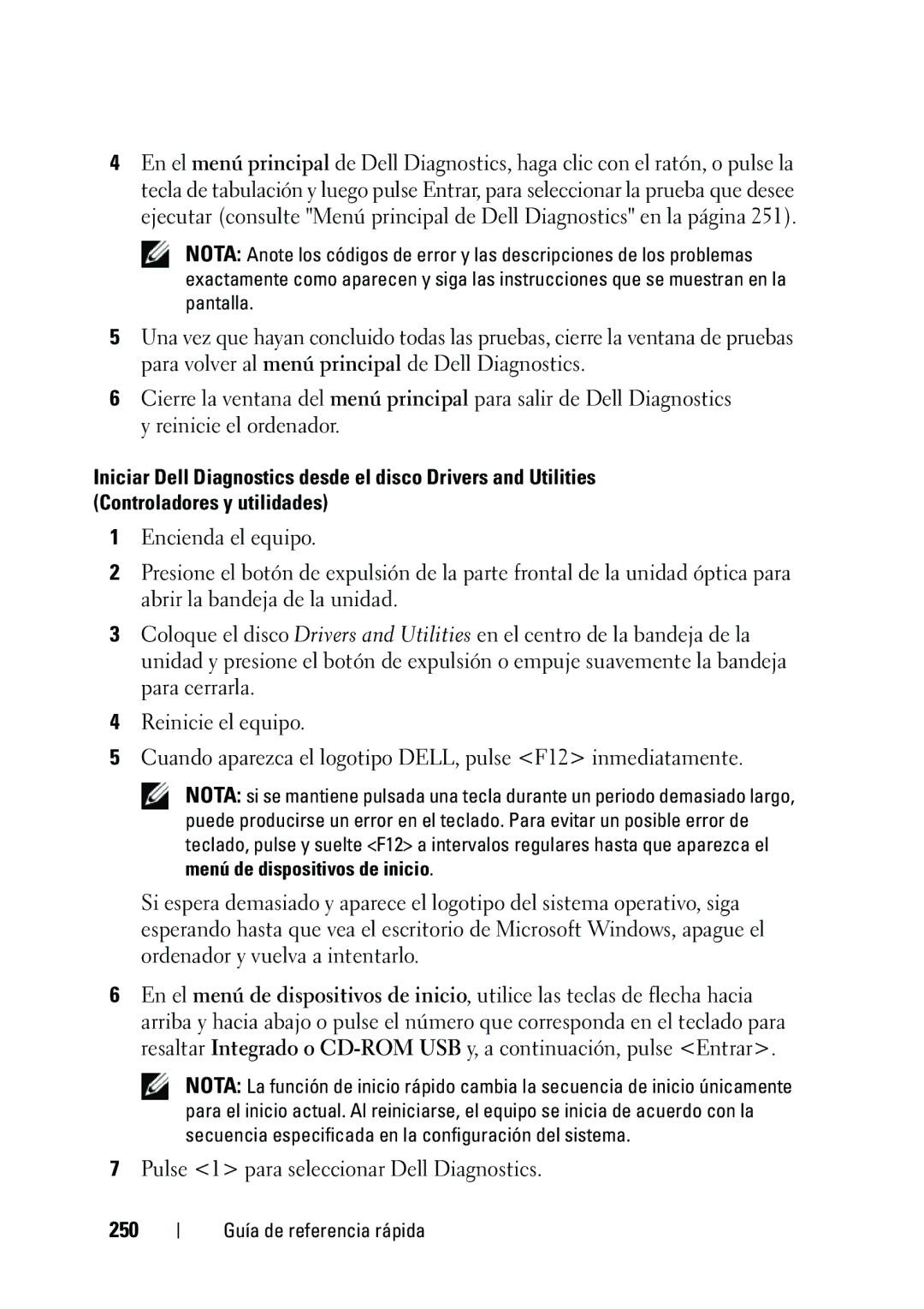 Dell KP542 manual 250 