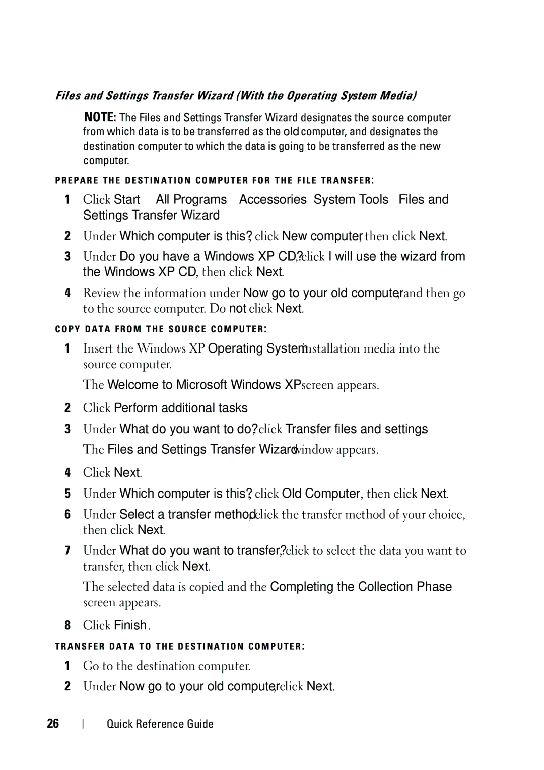 Dell KP542 manual Under Now go to your old computer, click Next 