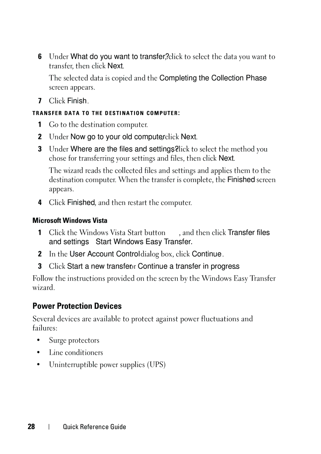 Dell KP542 manual Power Protection Devices, Microsoft Windows Vista 