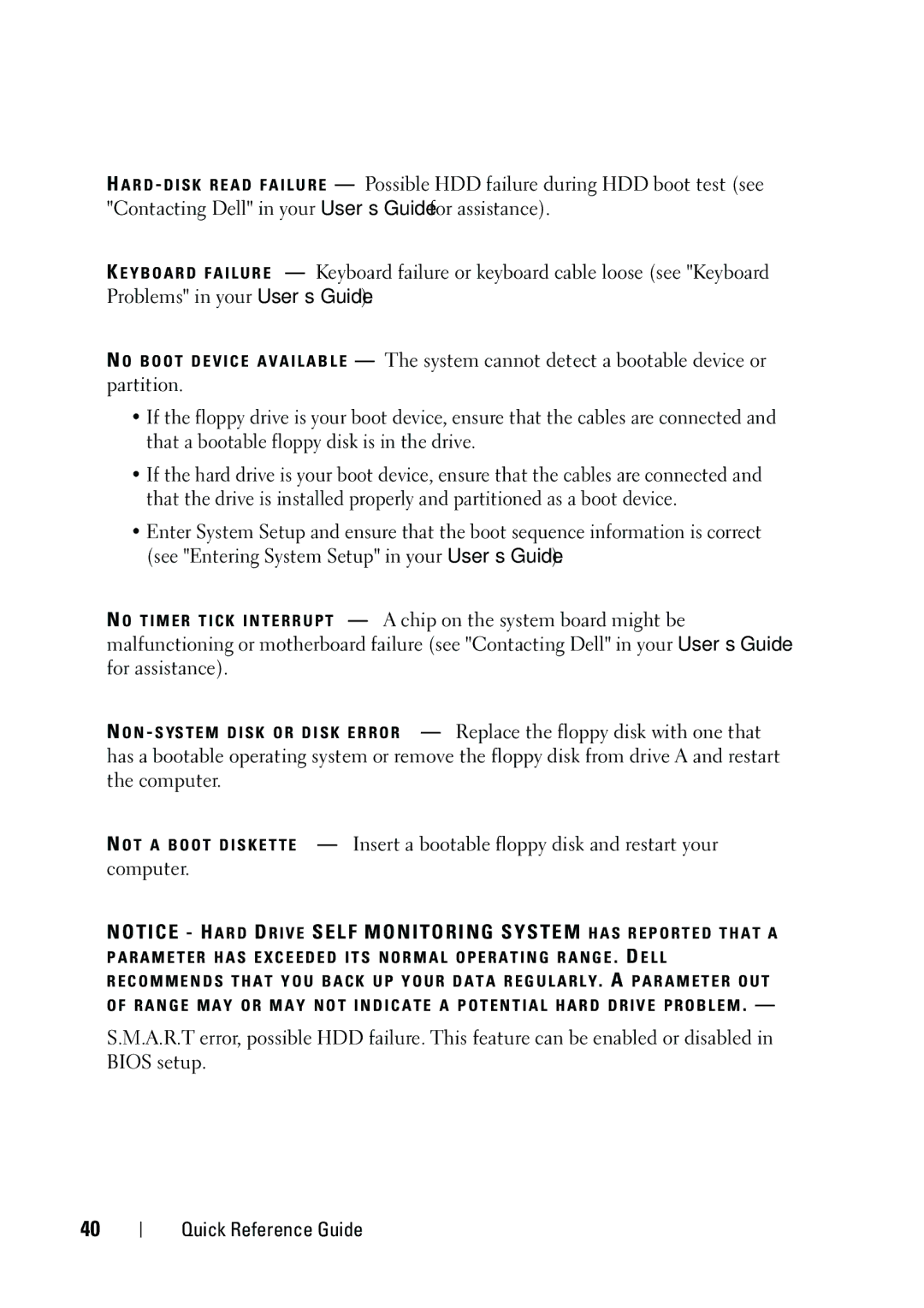 Dell KP542 manual Quick Reference Guide 