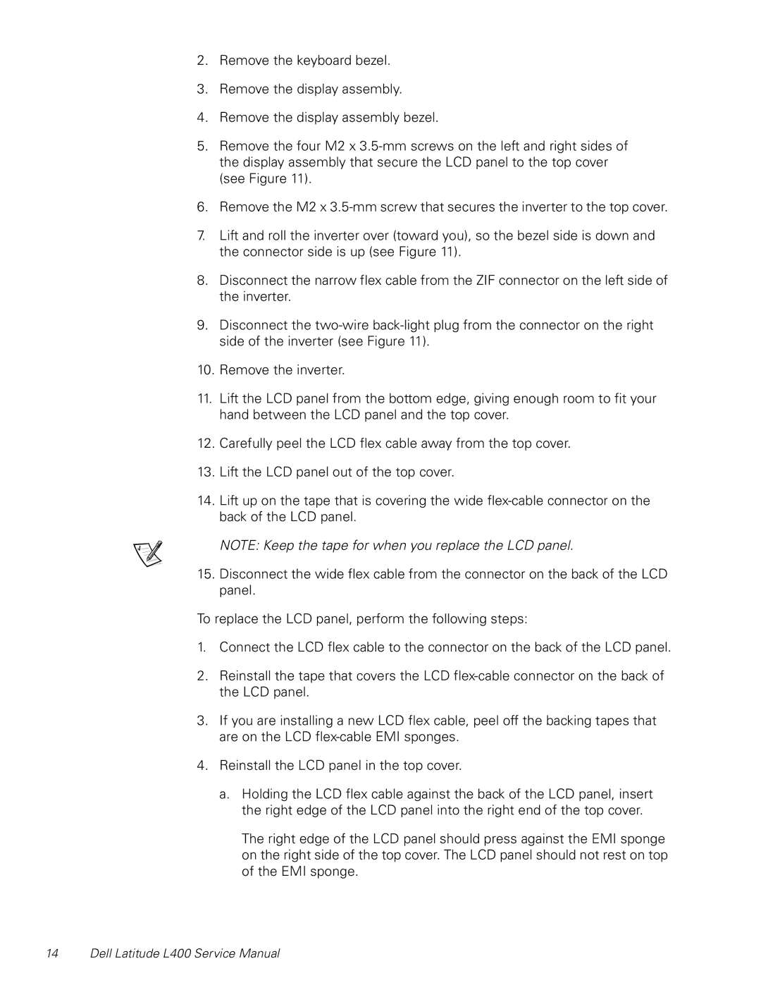 Dell L400 service manual 