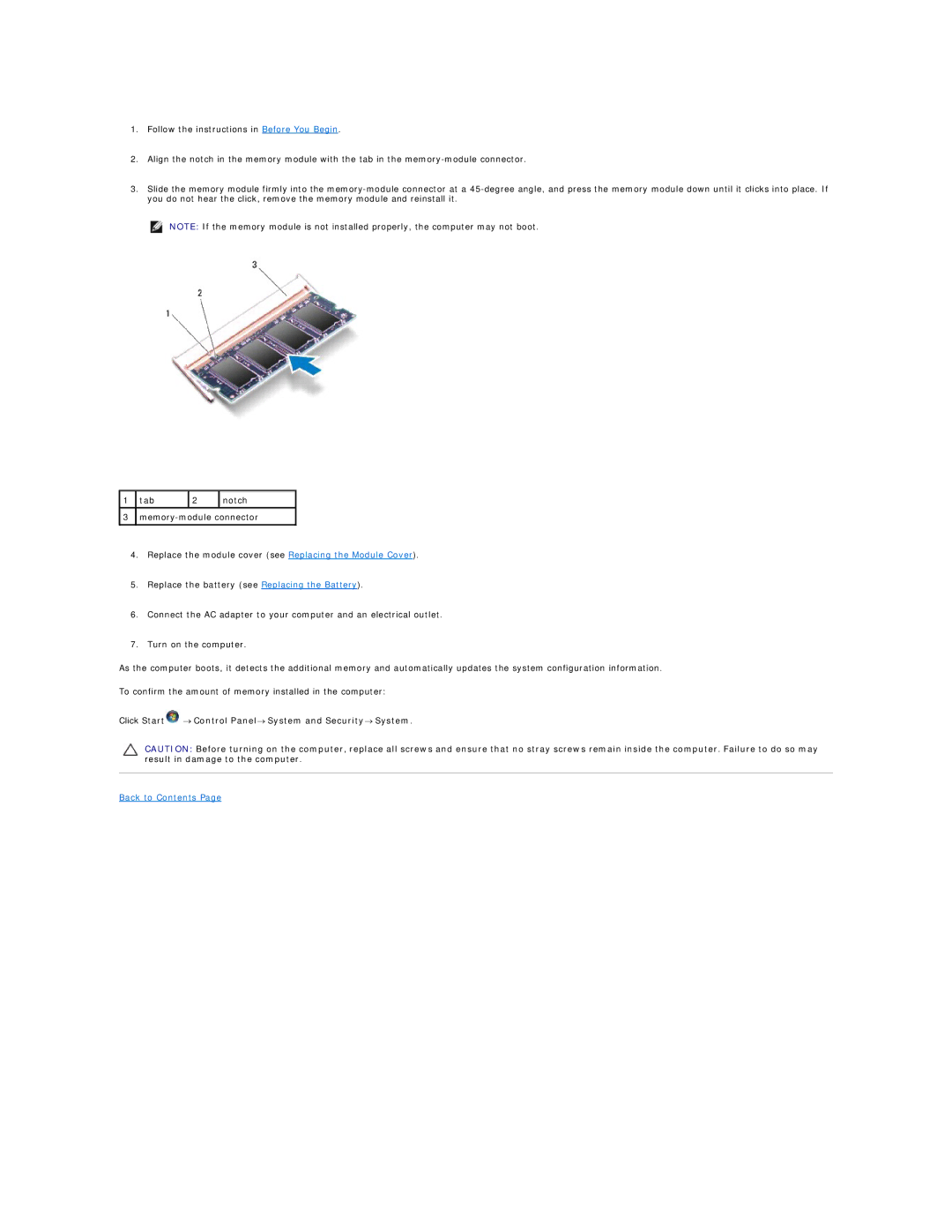 Dell L502X manual Click Start → Control Panel→ System and Security→ System 