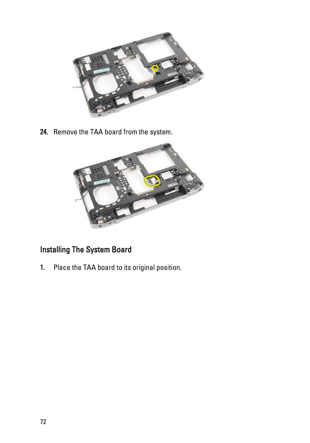 Dell Latitude E6320 owner manual Installing The System Board 