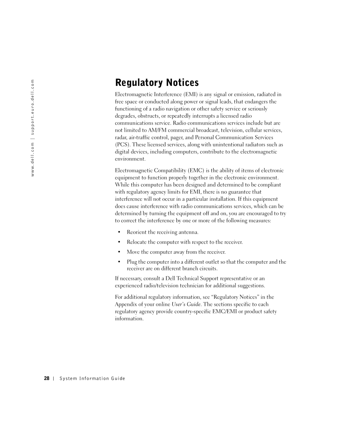 Dell Lattitude D600 manual Regulatory Notices 