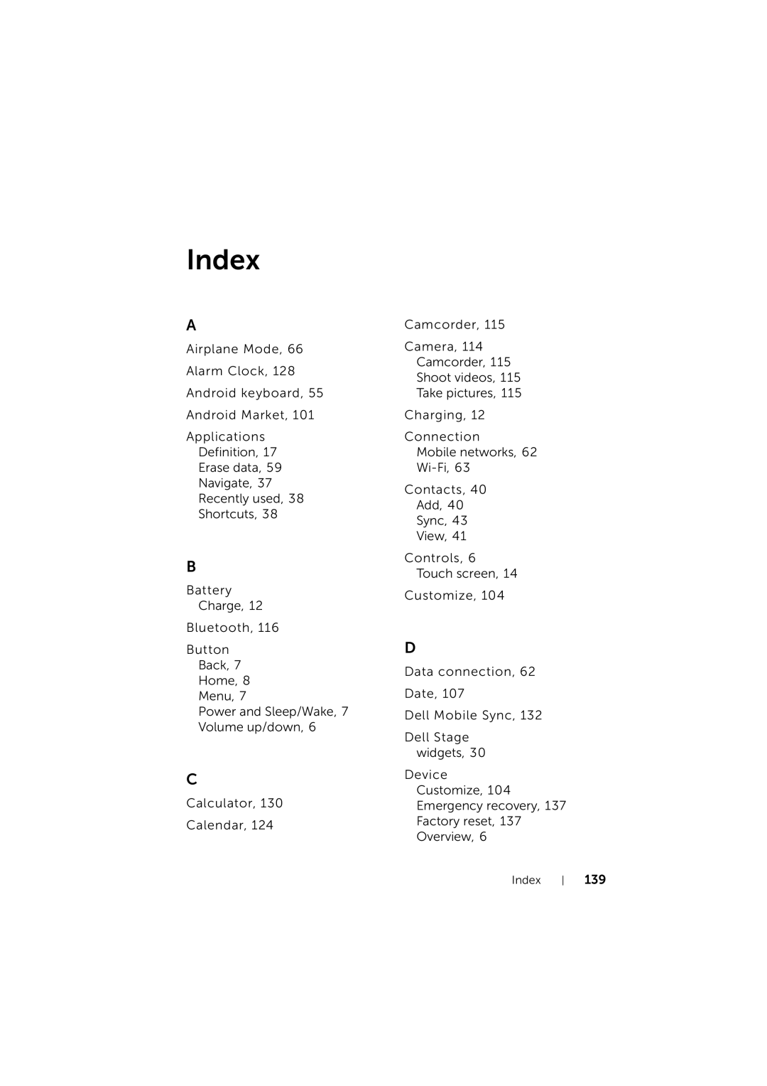 Dell LG7_bk0 user manual Index 