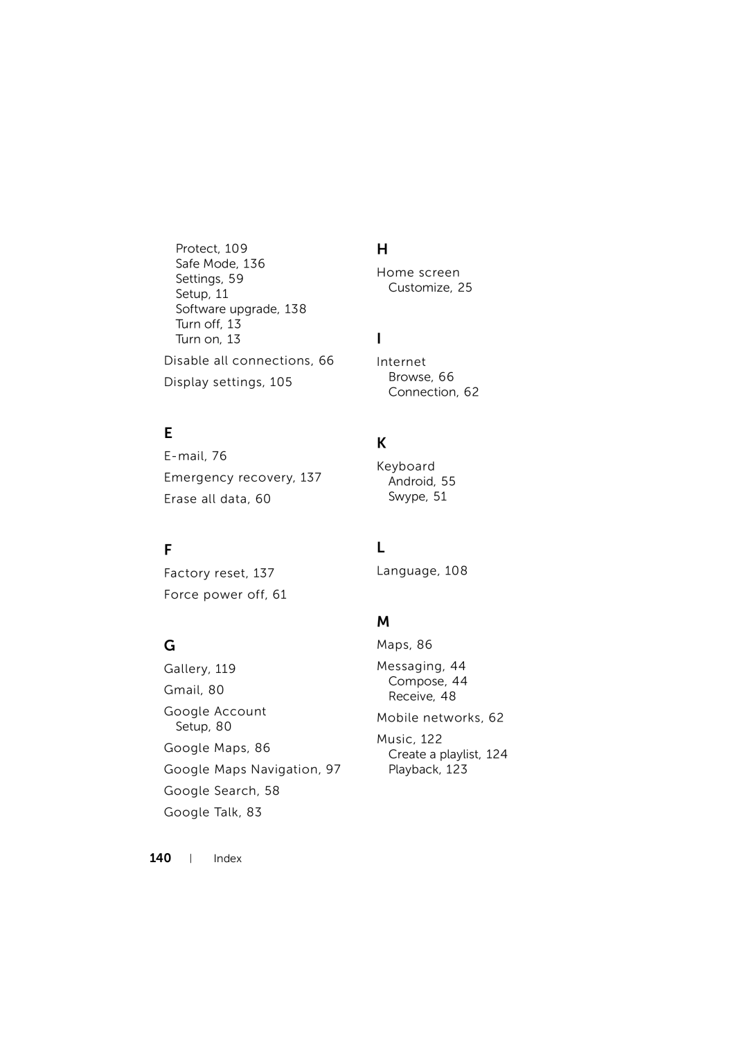 Dell LG7_bk0 user manual Index 