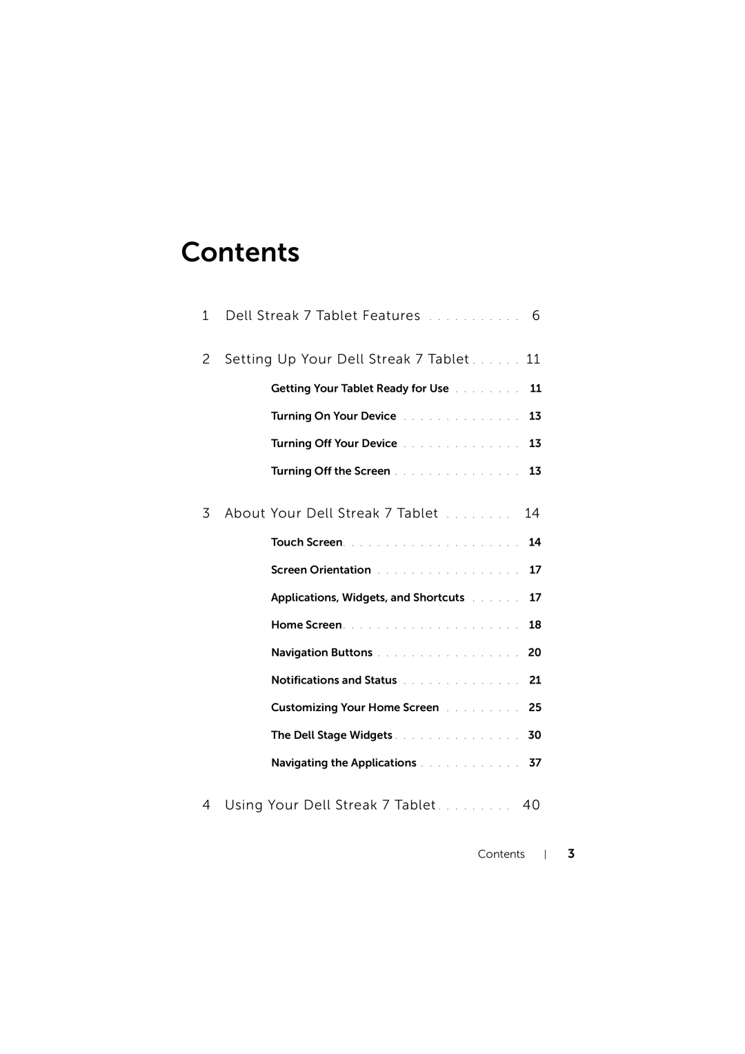 Dell LG7_bk0 user manual Contents 