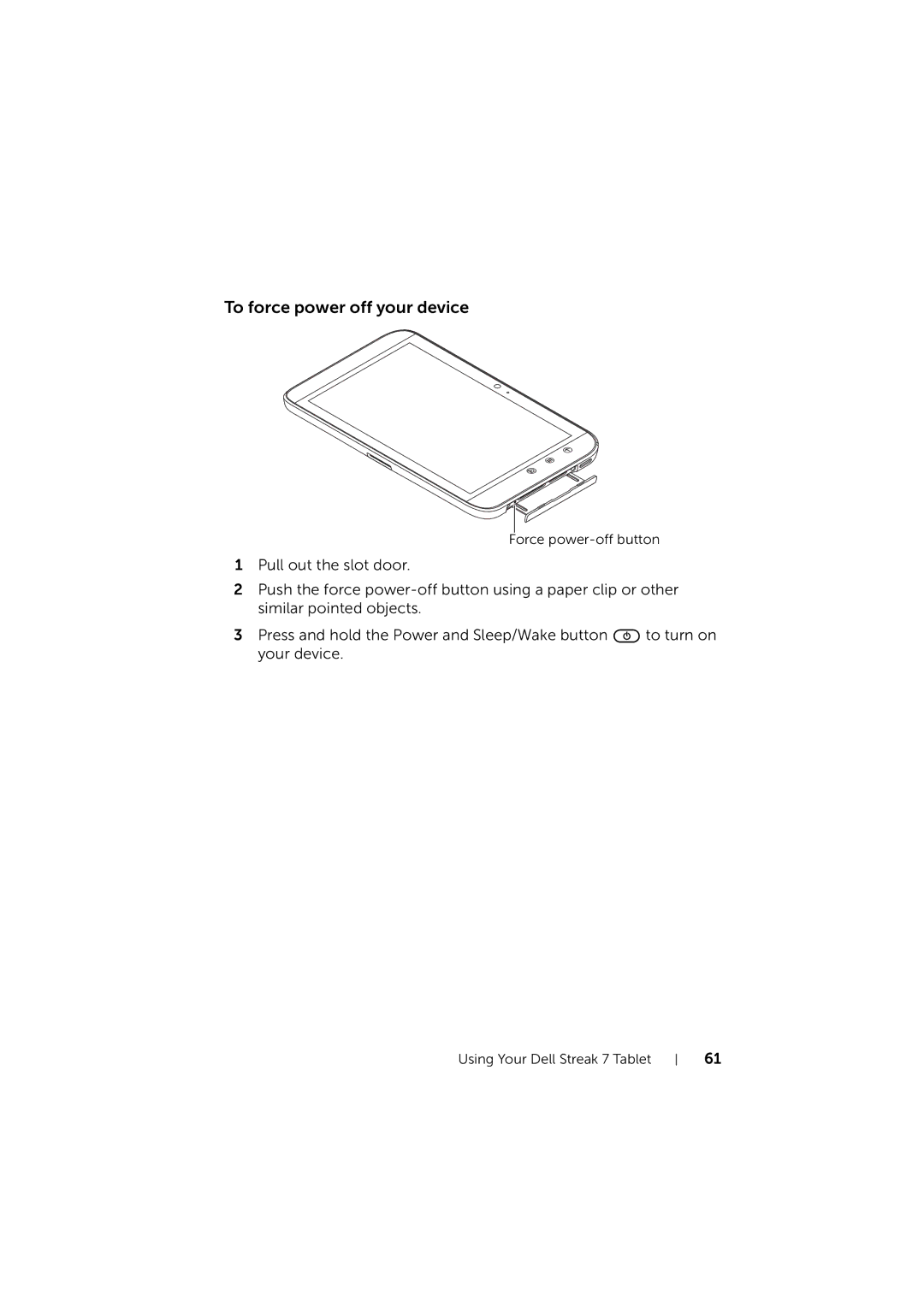 Dell LG7_bk0 user manual To force power off your device 