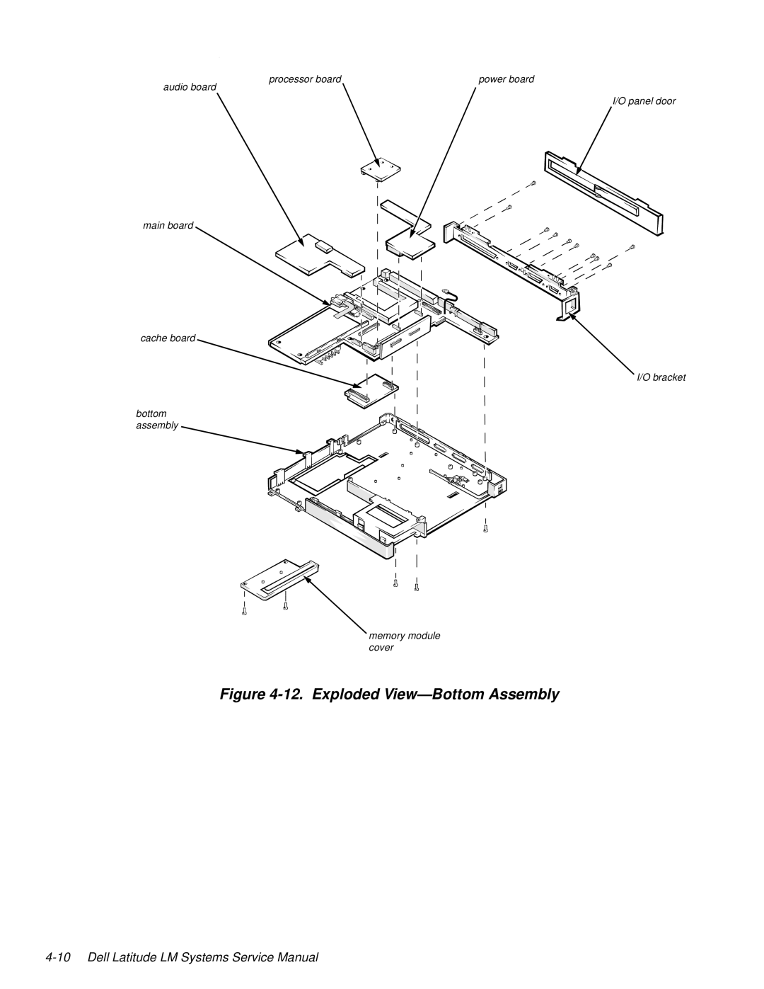 Dell LM P-133ST manual Exploded View-Bottom Assembly 