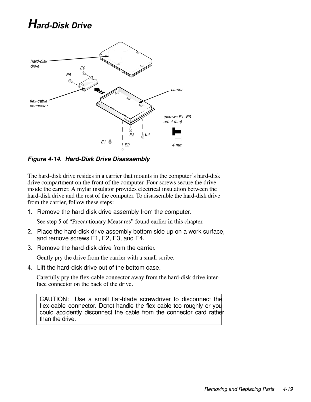 Dell LM P-133ST manual Hard-Disk Drive, Remove the hard-disk drive assembly from the computer 