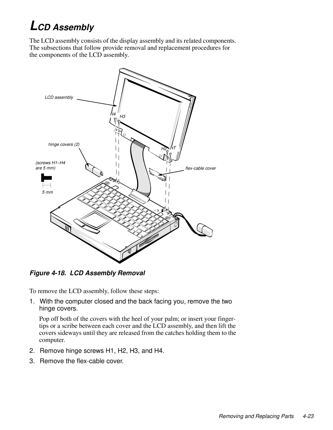 Dell LM P-133ST manual LCD Assembly Removal 