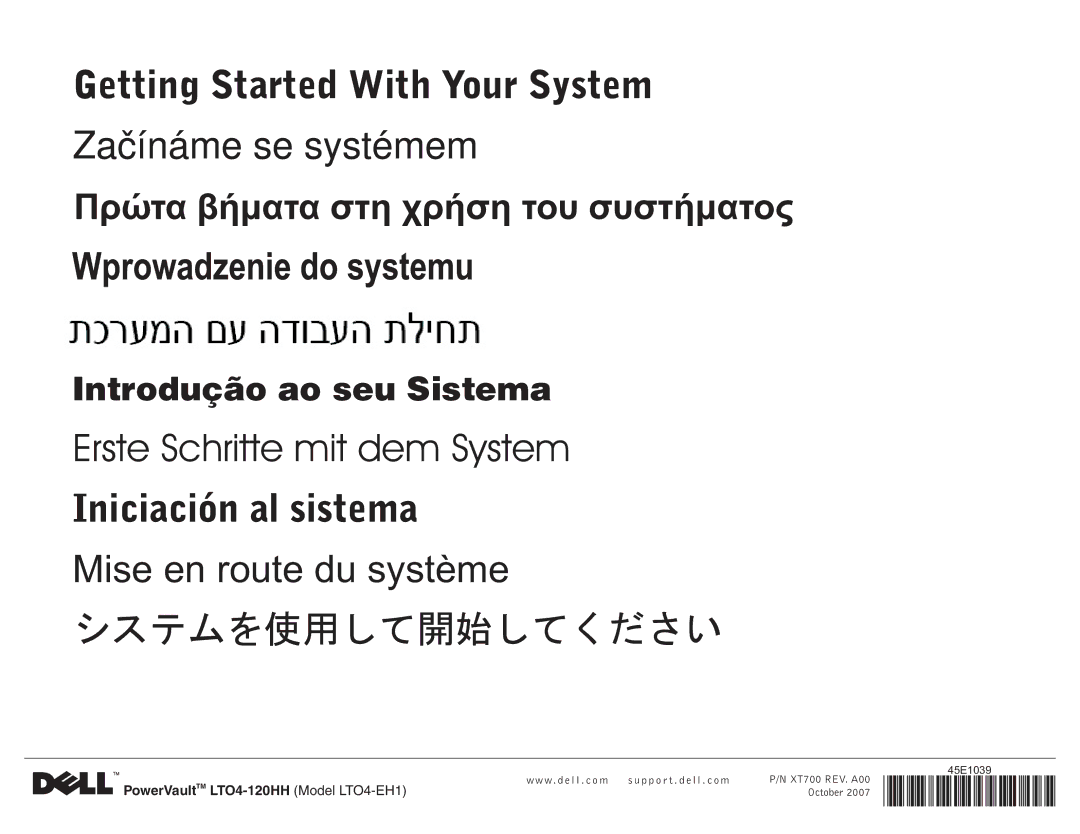 Dell LTO4-EH1 manual Getting Started With Your System 