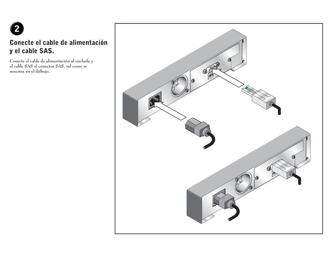 Dell LTO4-EH1 manual Conecte el cable de alimentación y el cable SAS 