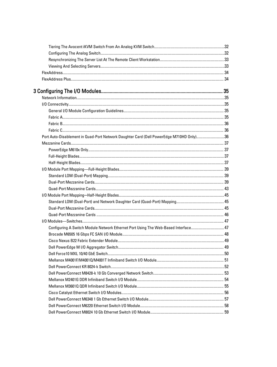 Dell M1000E owner manual Configuring The I/O Modules, General I/O Module Configuration Guidelines 