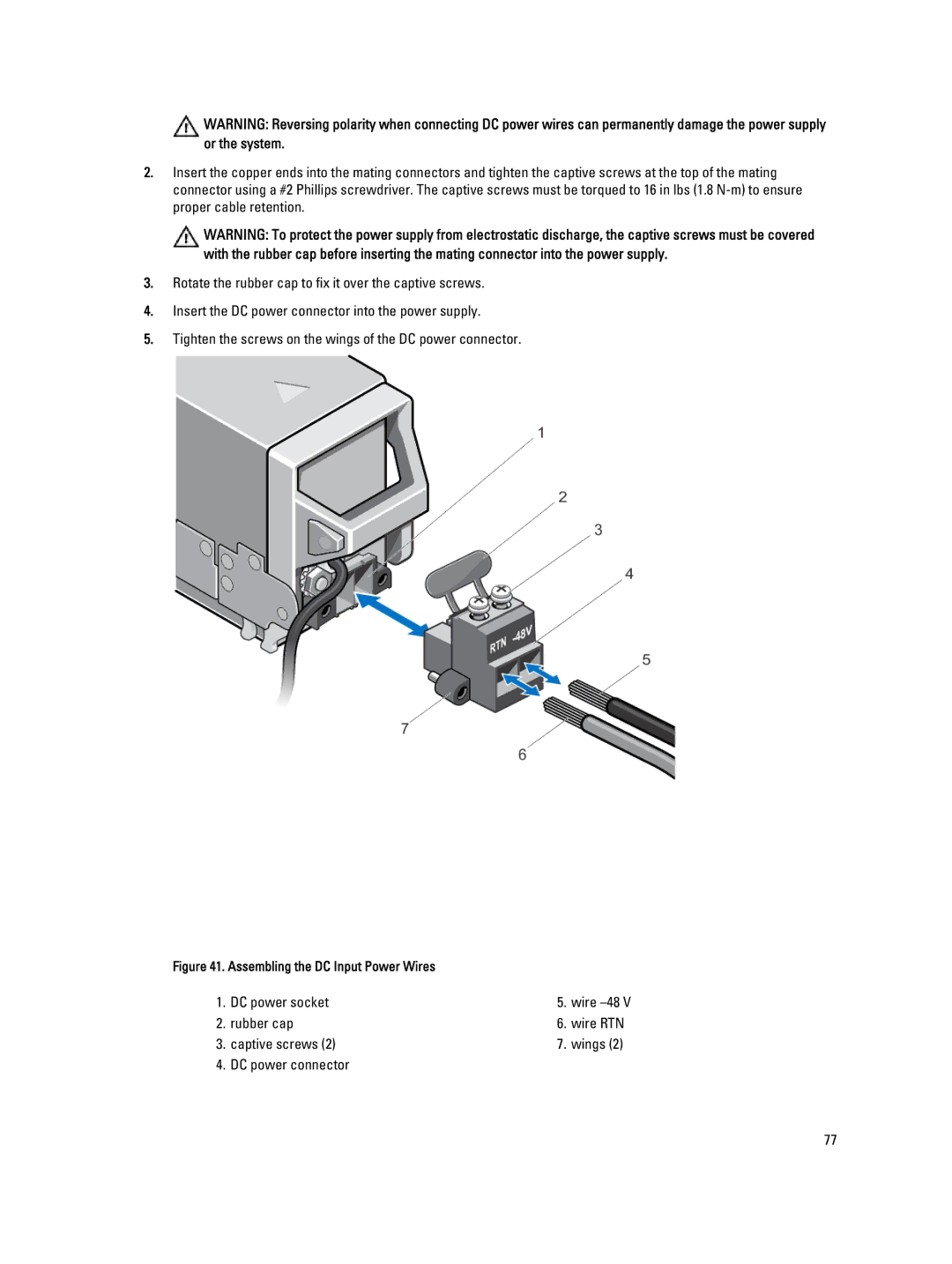 Dell M1000E owner manual DC power socket 