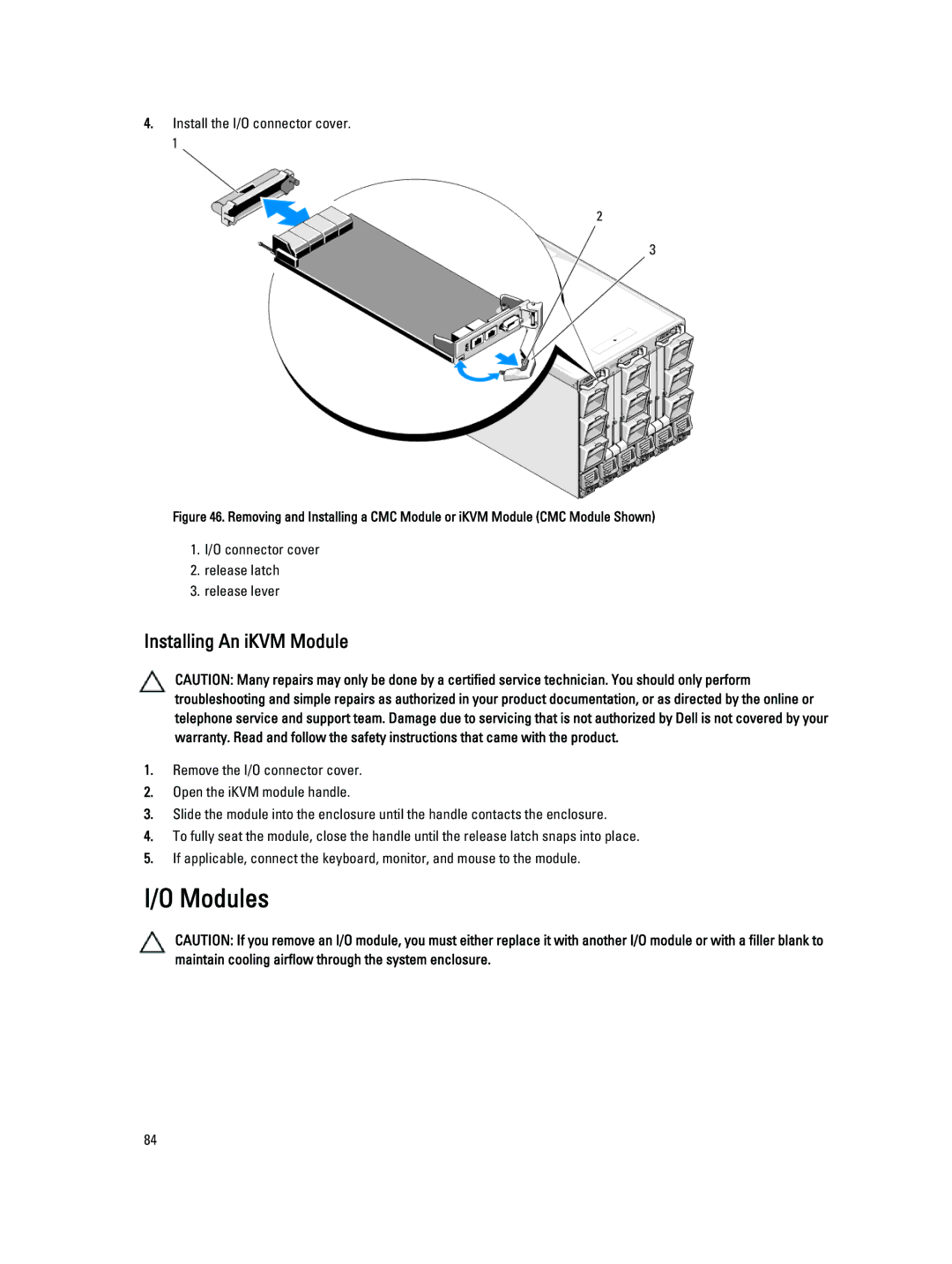 Dell M1000E owner manual Modules, Installing An iKVM Module 