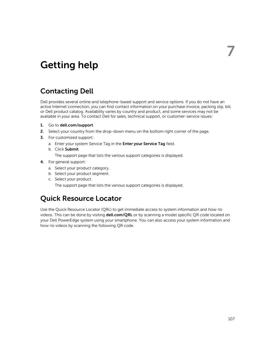 Dell M1000E owner manual Contacting Dell, Quick Resource Locator 