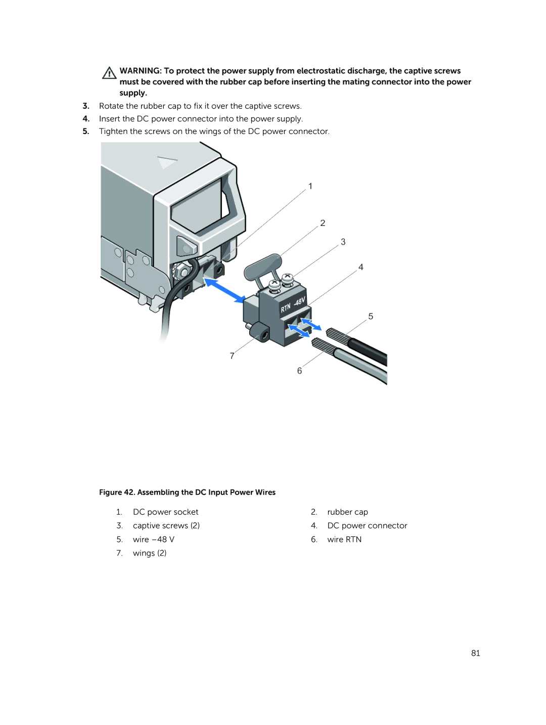 Dell M1000E owner manual Assembling the DC Input Power Wires 